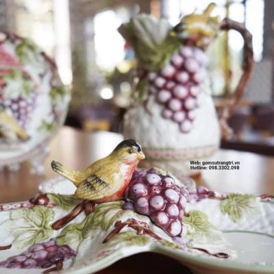 BỘ 3 MÓN HỌA TIẾT TRANG TRÍ CHÙM NHO